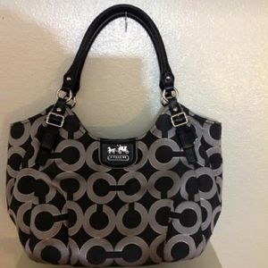 Coach Madison Art Op Lurex Abigail Shoulder Bag